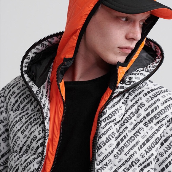 Superdry | White Street Line Puffer Coat - Men - Picture 2 of 15